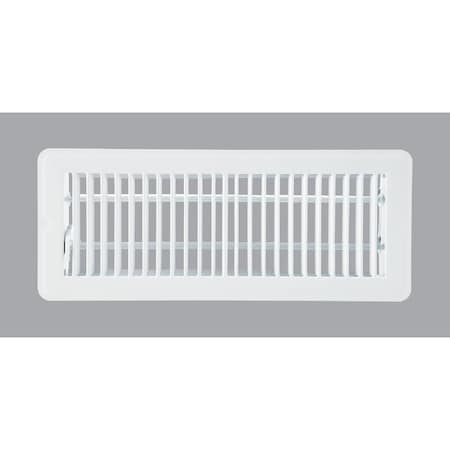 Home Impressions 4 In. x 12 In. White Steel Floor Register 1FL0412WH-NH